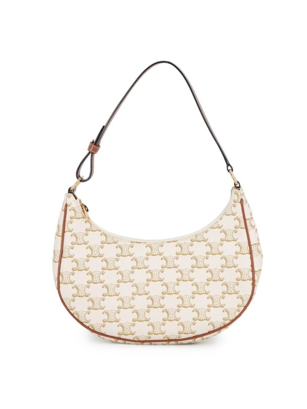 Celine Shoulder Bag Triomphe Ava Leather White